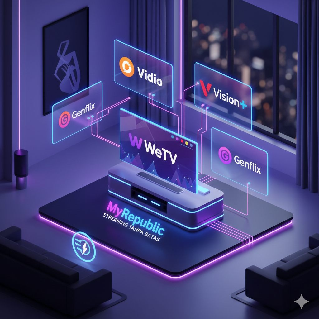 4 Platform streaming: Netflix, YouTube, Disney+, Vision+